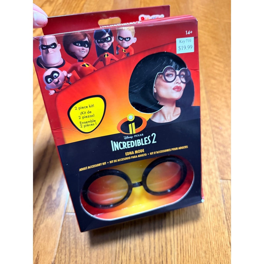 Disney Incredibles 2 Edna Mode Adult Costume Accessory Kit Wig Glasses halloween